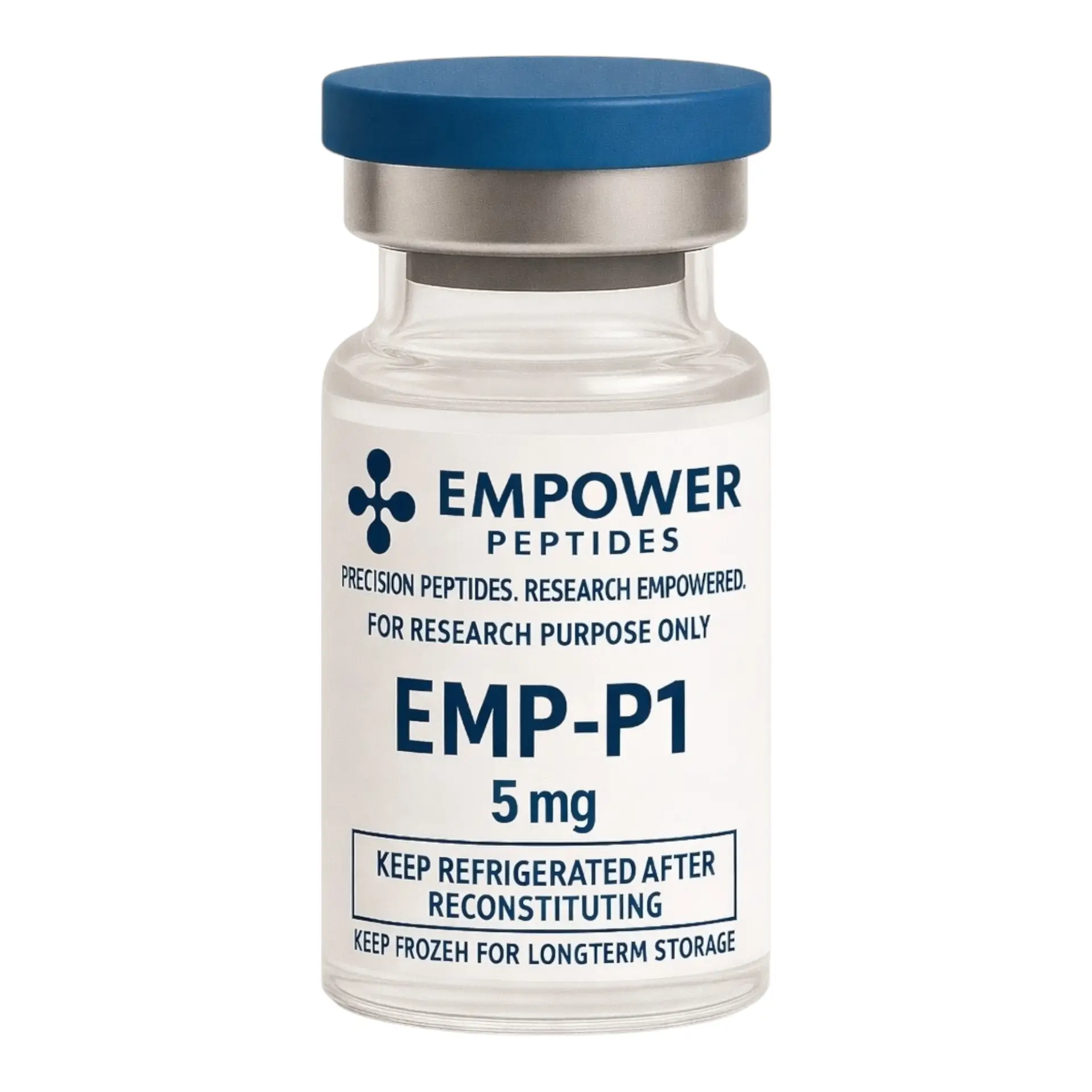 EMP-P1 1 EMP-P1 research peptide 5 mg lyophilized powder vial from Empower Peptides