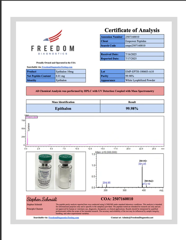 Epithalon (Epitalon or Epithalamin) - Cognitive and Longevity Peptide 2 Epithalon (Epitalon or Epithalamin) - Cognitive and Longevity Peptide - Image 2