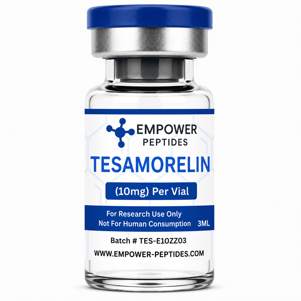 Tesamorelin - Growth and Performance Peptide 1 Tesamorlein 10mg research peptide empower peptides 3mL vial