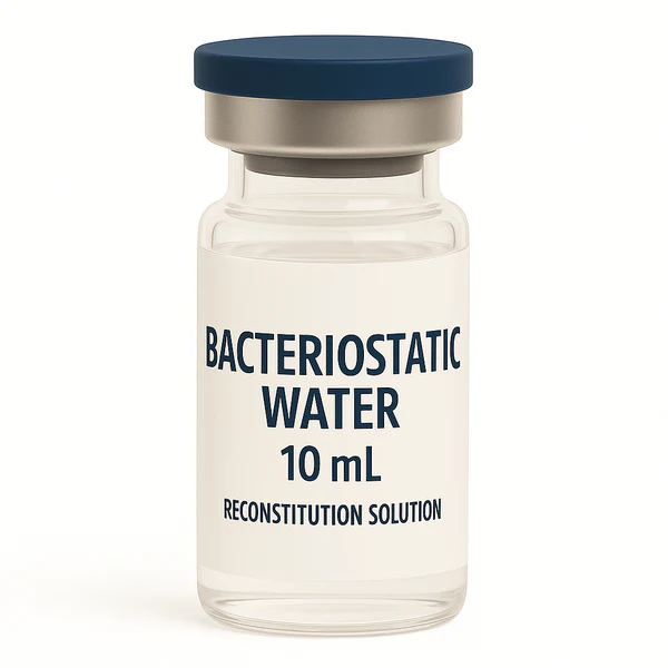 Bacteriostatic Water (BAC) 10mL 2 Bacteriostatic water research supply vial used as a laboratory diluent and solvent for in vitro research applications