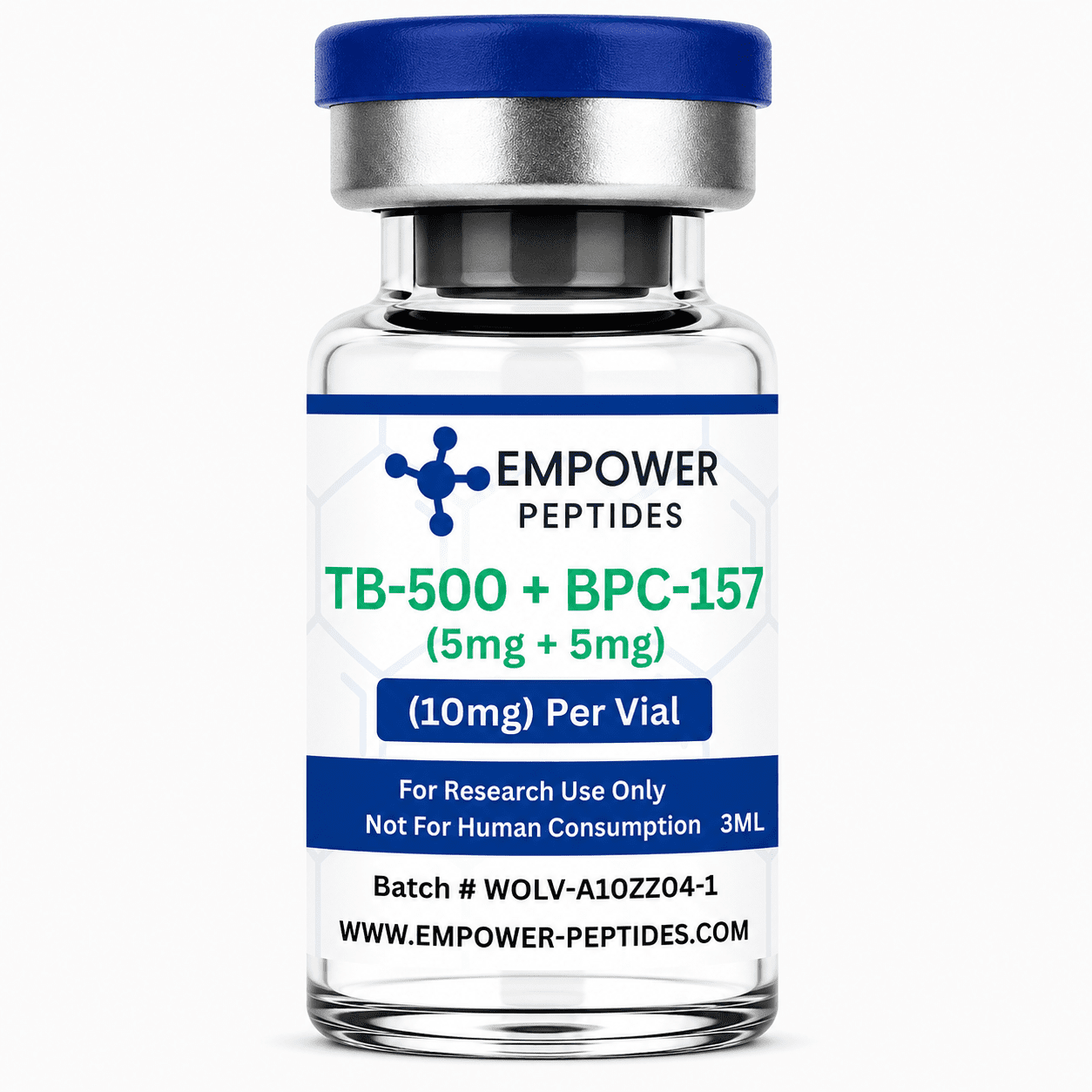 TB-500 + BPC-157 (Wolverine Stack) - Recovery and Repair Peptide 1 TB-500 + BPC-157 Wolvering 10mg 3ml vial empower peptides