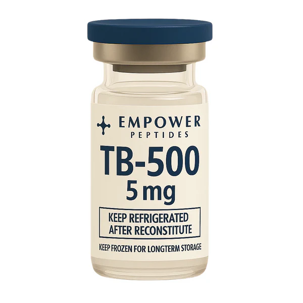 TB-500 (Thymosin Beta-4) - Recovery and Repair Peptide 1 TB-500 (Thymosin Beta-4) research peptide vial for in vitro laboratory use