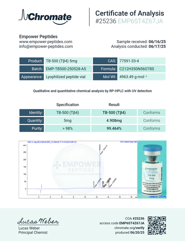 TB-500 (Thymosin Beta-4) - Recovery and Repair Peptide 6 TB-500 (Thymosin Beta-4) - Recovery and Repair Peptide - Image 6