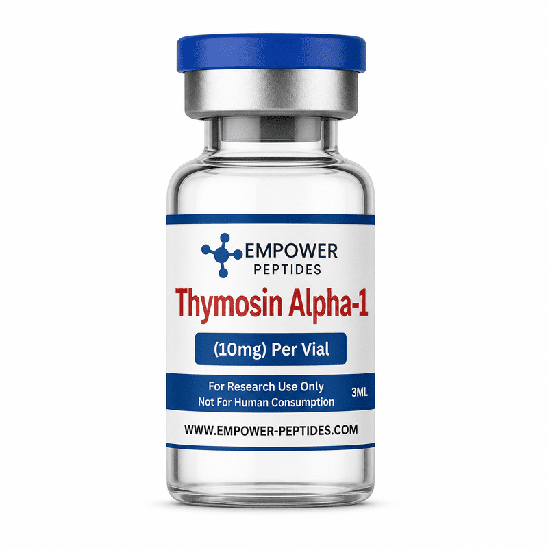 Thymosin Alpha-1 1 Thymosin Alpha-1 peptide 10mg vial Empower Peptides research-use-only lyophilized powder